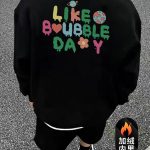 Nike Sweatshirt Black Cotton Fleece Ribbed Fabric