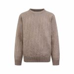 Dior Sweater Ash Cotton Wool Jacquard Pattern
