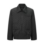Louis Vuitton Jacket Ash Cotton Wool Jacquard Clean Lines