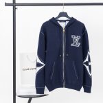 Louis Vuitton Outerwear Blue Cotton Pure Jacquard Embroidery