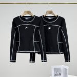 Fila Long-Sleeved Shirts Ash Fleece Streetwear Autumn Winter