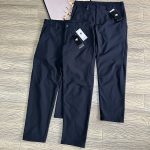 Descente Long Pants Red Cotton Fleece Woven Fabric Urban Commuting Winter