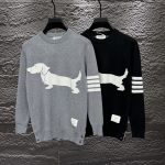 Thom Browne Wool Sweater Brown Jacquard