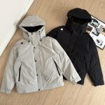 Descente Down Jacket Red Waterproof Tape Adjustable Drawstring Winter Side Pockets