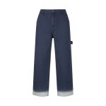Gucci Trousers Blue Cotton Twill Jacquard Denim