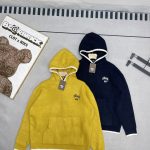 Stussy Sweater Yellow Cotton Pure Cashmere Exquisite Tailoring Winter