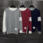 Thom Browne Wool Sweater Red Jacquard