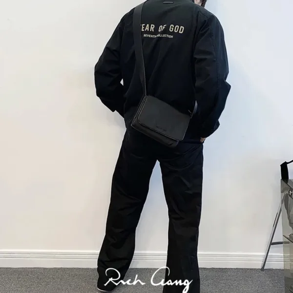 Fear Of God Crossbody Bag Ash Nylon Pu Leather Fabric Streetwear