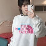 The North Face Hoodies Pink Cotton Pure Fleece Easy To Match