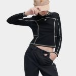 Fila Long-Sleeved Shirts Ash Fleece Streetwear Autumn Winter Slim Fit
