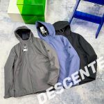Descente Down Jacket Red Cotton Microfiber Urban Outdoor Zippered Pocket