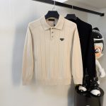 Prada Sweater Ash Wool Blend Jacquard Autumn Winter