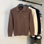 Versace Sweater Ash Wool Blend Jacquard Autumn Winter
