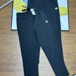 Descente Trousers Black Fleece Woven Fabric Daily Commute Winter