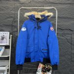 Canada Goose Jacket Red Cotton Pure Feather Duck Down Polyester Coated Fabric Embroidery