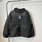 Louis Vuitton Down Jacket Red Duck Jacquard Patch
