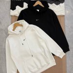 Nike Hoodie Red Cotton Fleece Simple And Versatile Sophistication Autumn Winter