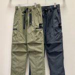 Stone Island Straight Leg Pants Red Fleece Suitable For All Body Types Autumn Winter And