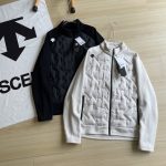 Descente Outerwear Red Duck Down Fleece Water-Repellent Fabric High-End Quality Patch