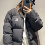 Express Long-Sleeved Shirt Red Cotton Feather Down Nylon Fleece Twill Lace Streetwear Winter Embroidery Embossing Process Windproof Cuffs