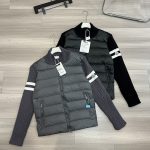 Moncler Outerwear Red Wool Feather Duck Down Fleece Exquisite Workmanship Elegant Black Winter Patch Side Pockets