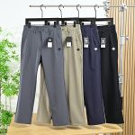 Descente Trousers Red Quick-Drying Fabric High-End Style Autumn Hot Stamping
