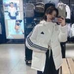 Adidas Down Jacket Black Feather Duck Exquisite Workmanship Winter