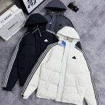 Adidas Down Jacket Black Feather Duck Exquisite Workmanship Winter