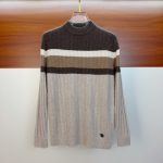 Zegna Sweater Ash Wool Blend Jacquard Autumn Winter