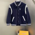 Ralph Lauren Jacket Blue Wool Embroidery
