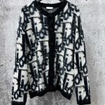Dior Cardigan Red Mohair Twill Patch