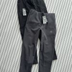 Descente Trousers Red Fleece Autumn Winter Zippered Pocket
