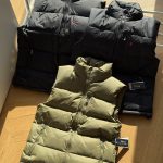 Ralph Lauren Vest Red Down Nylon Jacquard Outdoor Windproof Embroidery Zippered Pocket