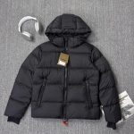 Burberry Down Jacket Red Playful Style Winter Zippered Pocket