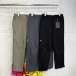 Ralph Lauren Long Pants Red Cotton Pure Fleece Corduroy Embroidery Patch