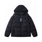 Ralph Lauren Cotton-Padded Coat Green Cotton Woven Fabric Color Blocking