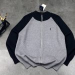 Ralph Lauren Shirts Red Wool Blend Suitable For All Body Types Elegant Temperament Autumn Winter Patch Color Blocking