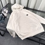 Descente Hoodie Red Fleece Winter Embroidery