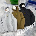 Mammut Hoodies Green Cotton Down Mesh Quick-Drying Urban Chic Winter Slim Fit