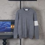 Thom Browne Long-Sleeved Shirts Red Wool Blend Fine Simple Design Understated Style