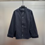 Prada Long-Sleeved Shirt Red Denim