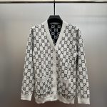 Gucci Outerwear Black Wool Jacquard Sophistication