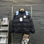Moncler Outerwear Red Goose Down Nylon Fabric Sophistication Winter