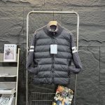 Monk Outerwear Red Wool Feather Duck Down Exquisite Workmanship Slim Fit Patch Side Pockets
