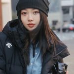 Descente Overcoat Black Feather Goose Down Duck Polyester Fiber Winter
