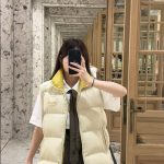 Moncler Knitwear Red Feather Goose Down Nylon Autumn Winter Golden Ratio