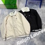 Ralph Lauren Coat Black Down Fleece Fabric Winter Annual Warm