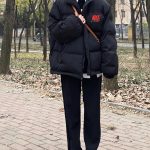 Nike Cotton-Padded Coat Black Cotton Down Winter