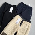 Lululemon Trousers Red Fleece Simple And Versatile Suitable For All Body Types Winter