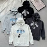 Descente Hoodie Black Cotton Pure Fleece Autumn Winter